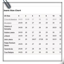 American Women S Jeans Size Chart The Best Style Jeans
