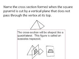 Lines ab and dc are coplanar because they lie in the identify cross sections. Cross Sections Parallel Cross Section Triangle Base Cross