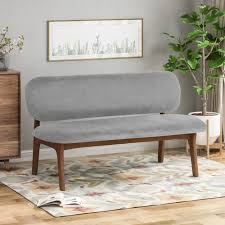Its soft seat and backrest are finished in neutral white color. Upholstered Dining Bench With Back Ideas On Foter