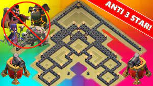 Base town hall 9 clan war gambar base th9 clan war di artikel kali ini, jalantikus sudah merangkum berbagai macam contoh gambar susunan formasi base th9 war terkuat anti bintang 3 dari clashofclansbuilder yang bisa kamu gunakan di base clash of clans kamu. Clash Of Clans New Th9 Anti 3 Star War Base Town Hall 9 2 Air Sweeper 2015 Youtube