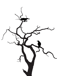 Simple Bird On Tree Drawing Tree W Crows Silhouette By Viktoria Lyn Tree Drawing Tree Drawing Simple Tree Silhouette