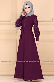 Moda Selvim Kollari Tasli Kemerli Elbise 5180ay342 Murdum Elbiseler Kiyafet Elbise