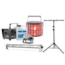 Chauvet Dj Jam Pack Gold With Light Stand Dj Packages Halloween Effect Dj Lights