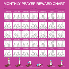 Monthly Prayer Reward Chart Girl Prayers Charts For Kids