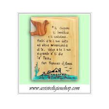 Originale autografo di san francesco. Quadretto Legno Benedizione Frate Leone