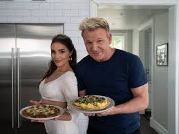 By basting the pork, you're adding more texture and more importantly, you stop it from going dry. Olivia Culpo S Breakfast Pizza Scrambled Recipes Gordon Ramsay