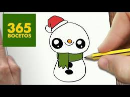 Muñeco De Nieve Para Colorear Kawaii