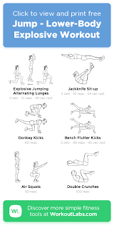 Jump Lower Body Explosive Workout Workoutlabs Fit In 2020 Explosive Workouts Workout Labs Reps And Sets