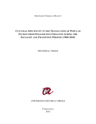 It seems all the coffee makers that use capsules have set them up so that you have to buy 'their capsules' only. Pdf Cultural Specificity In The Translation Of Popular Fiction From English Into Croatian During The Socialist And Transition Periods 1960 2010 Snjezana Veselica Majhut Academia Edu