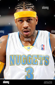 Denver Nuggets guard Allen Iverson heads to the foul line against the  Sacramento Kings in the third quarter of the Nuggets' 101-97 victory in an  NBA basketball game in Denver