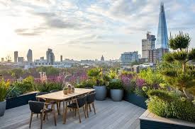 Rhs Chelsea Flower Show Gold Medal Winner Tony Woods Made A Rooftop Terrace In London As Eye Cat Roof Garden Design Rooftop Garden Urban Rooftop Terrace Design