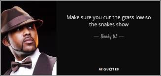 (maybe don't say jenna must be eliminated, that might turn out a little strong!) the longer version of the idiom is cut the head off a snake, and the body will die. Banky W Quote Make Sure You Cut The Grass Low So The Snakes