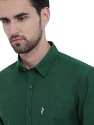 Buy SKY WATER Men Green Slim Fit Solid Casual Shirt