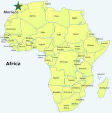 Marokko is het land van duizend zintuigen. Marokko Auf Der Landkarte Von Afrika Karte Von Marokko Und Afrika Nord Afrika Afrika
