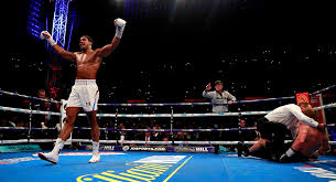 Image result for anthony joshua knocks out Alexander Povetkin to retain heavyweight titles