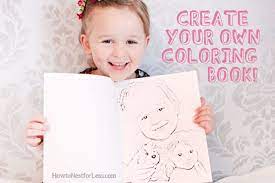Make Your Own Coloring Book With Family Photos Coloring Books Diy For Kids Projects For Kids
