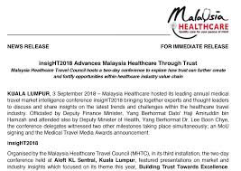 The malaysian government has allocated 10% of its national budget to healthcare in 2018, a level on par with many western countries. Insight2018 Malaysia Healthcare Travel Council Mhtc