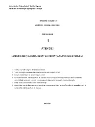 Subiecte psihologie simulare bac 2018. Subiecte Admitere Psihologie Cluj