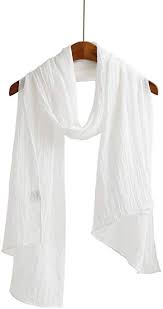 Black And White Scarf Png Jeelow White Scarf Shawl Wrap Soft Lightweight Scarves And Wraps For Men And Women White At Amazon Women S Cl Lightweight Scarf Ladies Head Scarf Scarf Shawl