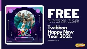 Kalau belum punya, download di google play store secara gratis. Download Twibbon Bingkai Foto Selamat Tahun Baru 2021