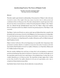 Poverty in the philippines essay. Pdf Ameliorating Poverty The Views Of Filipino Youth Racidon Bernarte Academia Edu