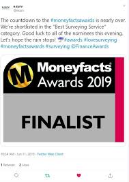 E Surv Featuring Their 2019 Moneyfactsawards Finalist Logo Building Society Surveying Awards Ceremony