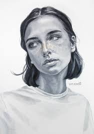 Black And White Watercolor Face Painting Oznakomtes S Moim Proektom Behance Black And White Watercolor Portrait Https Www Behance Net Gallery 70335621 Black And White Watercolor Portrait Sanat