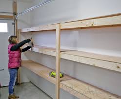 This is a great location to build some easy storage shelves that will greatly increase the amount of square footage that you can use for storage. Best Diy Garage Shelves Attached To Walls Ana White