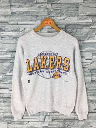 Lakers i love this team hoodie. Excited To Share This Item From My Etsy Shop Lakers Los Angeles Pullover Jumper Medium Vintage 90 S Sportswear Lak Vintage Hoodies Crewneck Outfit Nba Outfit