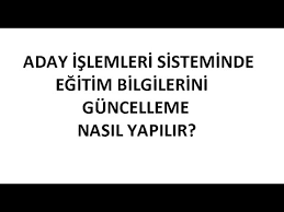 Ösym aday i̇şlemleri mobil uygulaması. Osym Aday Islemleri Sisteminde Egitim Bilgilerini Guncelleme Islemi Nasil Yapilir 2020 Youtube