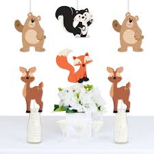 See more ideas about animal baby shower, zoo animal baby shower, baby shower. Woodland Animals Nursery Decor Miniature Animals Baby Shower Decorations Home Garden Party Supplies