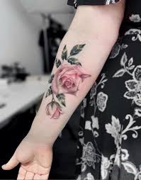 Female Rose Tattoo Design Beauty Is A Gesture Keep Creating Beauty And Warm Home Find More Happiness In Daily Life Pink Rose Tattoos Tattoos Rose Tattoos