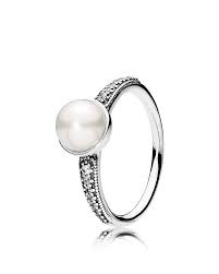 Pandora Ring Sterling Silver Cubic Zirconia Cultured