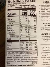 ** percent daily values are based on a 2,000 calorie diet. Near East Toasted Pine Nut Couscous Mix 5 6 Ounce Paper Box 158g