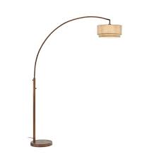 This linkind floor lamp perfectly combines intense lighting and modern design. Artiva Elena Ii 82 In Led Arched Antique Bronze Floor Lamp With Double Shade And Dimmer Led602211btd The Home Depot