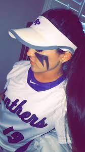 Softball Eyeblack Softball Hairstyles Eye Black Softball Softball Braids