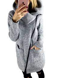 3 410,78 rubпредыдущая цена 3 410,78 rub. Beau Manteau Femme En Coton Melange Gris Unicolore Avec Poches Coupe Asymetrique Thermique Cou Original Milanoo Com