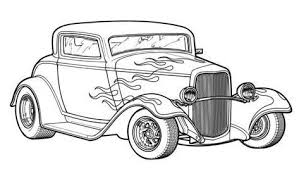 Hot Rod Car Coloring Page In 2020 Race Car Coloring Pages Truck Coloring Pages Cars Coloring Pages