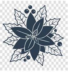 Silhouette Poinsettia Flowers Vector Flower Silhouette Silhouette Christmas Silhouette Vector
