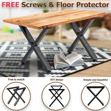 Table protector heavy duty brown 100cm wide. 2pcs Industrial Steel Table Legs X Shape Frame Furniture Legs Stand Feet 40cm Metal Table Desk Leg Anti Scratch Floor Pads Shopee Philippines