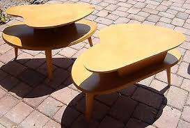 Atomic Coffee Tables Vintage Retro Kidney Shaped Two Tier Coffee Table Vintage Coffee Table Table