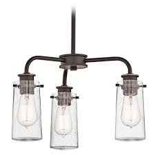 Kichler Chandelier With Clear Glass In Olde Bronze Finish 43057oz Destination Lighting