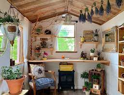 The Secret To A Perfect She Shed Tuff Shed Shed Ceiling Ideas Reclaimed Wood Ceiling Cozy Furniture