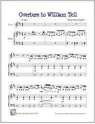 Sonata #1 in g minor by 16 violin duos by leopold mozart printable free violin sheet music pdf. Overture To William Tell Free Violin Sheet Music Digital Print
