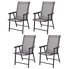 Giantex 4 Pack Patio Folding Chairs Portable For Outdoor Camping Beach Deck Dining Chair W Armrest Grey 119 Outdoor Folding Chairs Deck Dining Folding Chair
