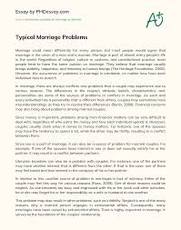 Married and creating a will. Typical Marriage Problems Phdessay Com