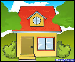 How To Draw A House For Kids Step By Step Buildings Landmarks Places Free Online Drawing Simple House Drawing House Drawing For Kids House Design Drawing