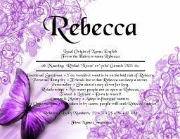 Jones' dictionary of old testament proper names and the nobs study bible name list suggest the name means captivating beauty, or to tie, to bind. Rebecca Names With Meaning Meaning Of My Name Meaning Of Your Name