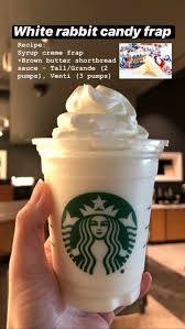 Barista Reveals How To Get Milk Tea And A White Rabbit Frap At Starbucks In 2020 Starbucks Recipes Starbucks Drinks Recipes Secret Starbucks Recipes