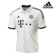 Die aktuellen fc bayern münchen trikots im offiziellen fanshop des ⭐rekordmeisters. Adidas Fc Bayern Munchen Away Kinder 2013 2014 Trikot Weiss Braun Grun Fussballgott24 Himmlisch Shoppen Teuflisch Gunstig